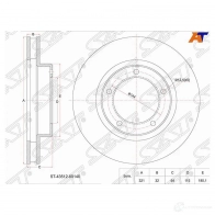 Диск тормозной перед TOYOTA LAND CRUISER #ZJ105 98-07/LCR HZJ7# 99-04 SAT ST-43512-60140 1422823494 PMF5 N6