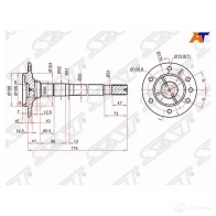 Полуось RR LH/RH TOYOTA HILUX/FORTUNER 05- SAT RFLQ HNY 1422829548 ST-42311-0K090