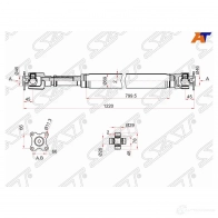 Вал карданный RR TOYOTA LAND CRUISER 80 ATM SAT 1422824872 ST-37110-60520 6XUK YWC