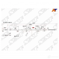 Трос ручника NS Sunny/Pulsar/Almera GA13/14/15/16, B14/N15 2WD 94-, -LH (-Antiskid) SAT ST-36531-0M010 1422816002 UKU95 V