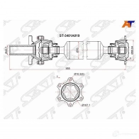 Вал карданный MITSUBISHI PAJERO V73 АКПП 00-13 SAT 1440530821 ST-3401A019 0Y DMT