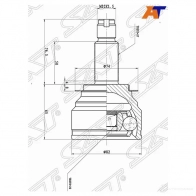 Шрус наружный SUBARU IMPREZA GE/GH SAT ST-28391-FG000 1422820736 F6V 1WR