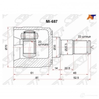 Шрус внутренний KIA PICANTO 04-11 SAT 1440524399 PK3C 2Y MI-687