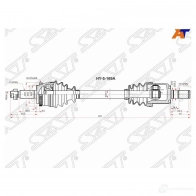 Привод в сборе LH HYUNDAI CRETA 1,6 АКПП 15- 2WD SAT 1440521794 HY-5-169A 9H2R S