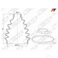 Пыльник шрус наружный KIA CERATO 1.6 MT 04-09 (2 хомута. резина) SAT 1422808582 C-1795 GQO PH