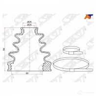 Пыльник шруса внутренний TOYOTA Belta 05-, Vitz 99-09, Porte NNP10 04- (2 хомута. резина) SAT C-1263T 1422830757 S LWWL2G