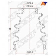 Пыльник шруса внутренний TOYOTA Harrier MCU10W, Kluger 1MZ-FE 3.0L (2 хомута. резина) SAT C-1108 1422829873 16 IE3MG