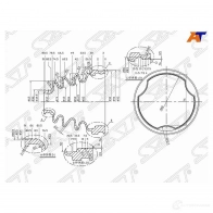 Пыльник шруса внутренний правый NISSAN X-TRAIL T30/SERENA C24/PRIMERA P12/ SAT A-25187 1440534381 N1 IJUQ