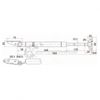 Амортизатор задней двери Toyota COROLLA WAG 93-97 слева SAT ST6896019485 1422824116 F WXV6