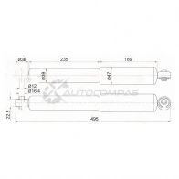 Амортизатор задний Toyota LITE/TOWNACE(грузопассажирский) 2WD 96-01 слева=справа SAT ST4853128490 HM68 7A 1422828243