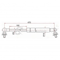 Амортизатор капота Toyota MARK II/CRESTA/CHASER ZX9 92-96 справа=слева SAT ST5344029075 1422823201 B3OW 54