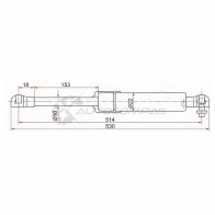 Амортизатор крышки багажника MITSUBISHI PAJERO SPORT 13- слева=справа SAT ST5802A449 I6VN GBA 1422813741