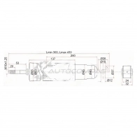 Амортизатор передний NISSAN ATLAS/CONDOR торс./HYUNDAI PORTER 2WD 92- слева=справа SAT 1422805417 ST561102T025 YNRPK8 7
