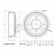 Тормозной барабан HYUNDAI ACCENT/VERNA 00- (Тагаз 4x114)