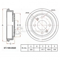 Тормозной барабан HYUNDAI GETZ 02-11 SAT 1440985856 2M UP9J ST1690020