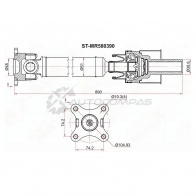 Кардан MITSUBISHI PAJERO V73/V83/V93 00-07 АКПП SAT STMR580390 ZXUV J 1440530731