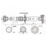 Кардан задний BMW X5 E53 SAT S8NP KJ 1440512009 ST26107524364