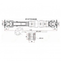 Кардан задний Toyota 4RUNNER/HILUX SURF/LAND CRUISER 02 SAT ST371106A440 81 92H 1422830097