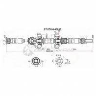 Кардан Toyota HIGHLANDER/KLUGER ASU50 2GRFE 13 SAT ST3710048050 1440541730 0 CK0A1C