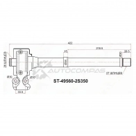 Приводной вал промежуточный правый MT KIA SPORTAGE SL 10-16/HYUNDAI IX35 10MY 09-15 SAT AO FOT 1422807064 ST495602S350