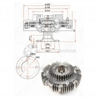 Вискомуфта Toyota HILUX,LAND CRUISER PRADO 1K 95