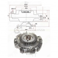 Вискомуфта Toyota LAND CRUISER 100,LEXUS LX470 2UZ-FE 98 SAT ST1621050051 1422822366 3 68GD