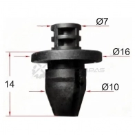 Клипса молдинга VAG (1 шт.) SAT WA1NN QG STM12515 1440546507