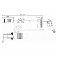 Датчик износа тормозных колодок передний задний MERCEDES SPRINTER 95-06/ VITO 96-03 SAT 1440986452 ST1420001 B GTEUBC