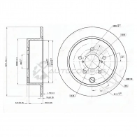 Тормозной диск задний SUBARU FORESTER SJ/ IMPREZA GJ/GP/ XV 11 SAT 1440536814 ST26700FJ000 V31KUJ U