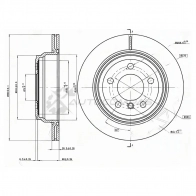 Тормозной диск задний BMW 3 F30/F31/F34/F80/ BMW 4 F32/F82/F36