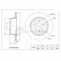 Тормозной диск задний BMW X5 E70/F15 X6 E71/F16 07 SAT ST34216793247 3T5A C9Y 1422798795