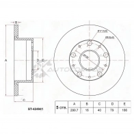 Тормозной диск задний FIAT DUCATO 06- CITROEN JUMPER 06- PEUGEOT BOXER 06- (R16)