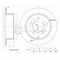 Тормозной диск задний MITSUBISHI LANCER X 4B10/11, 4A91 CY, 07 SAT STMN116332 1422813109 JJWI 7