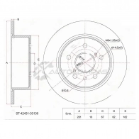 Тормозной диск задний Toyota CAMRY V40/V50 06 SAT 0W ZQA8U ST4243133130 1422823478