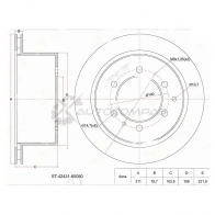 Тормозной диск задний Toyota Land Cruiser 80 90-92