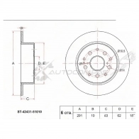 Тормозной диск задний Toyota Mark II JZX/GX11 00-, Progres/Brevis JCG1 98-, Altezza GXE1/SXE10 00 SAT ST4243151010 1422823474 0CAS QYC