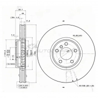 Тормозной диск передний BMW X5 E53 4,4/4,6/4,8I 01-06 SAT 1422798824 ST34116756847 LE 9Z4