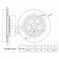 Тормозной диск передний FORD EXPLORER 11 SAT T0ZY70 8 1422801814 STCB5Z1125A