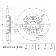 Тормозной диск передний FORD EXPLORER 11 SAT YC X4P STDG1Z1125C 1422801813