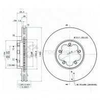 Тормозной диск передний FORD TRANSIT 06