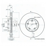 Тормозной диск передний FORD TRANSIT 06 SAT C79 5U ST1543340 1422801867