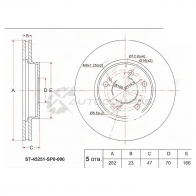 Тормозной диск передний HONDA ODYSSEY RA1-5/CR-V RD1 MT/HR-V GH/SABER UA3/AVANCIER TA1-3/