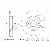 Тормозной диск передний HYUNDAI I30 12-/KIA CEED 15 SAT UCXX U 1440524495 ST51712A6000