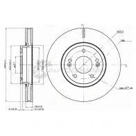 Тормозной диск передний HYUNDAI SANTA FE 11 SAT ST517122P000 9BHF 2 1440986742
