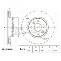 Тормозной диск передний KIA SEPHIA/SHUMA 1.6/1.8 01-04 SAT S36F 2A0 ST0K2N133251 1440521384