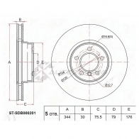 Тормозной диск передний LAND ROVER RANGE ROVER 02-10