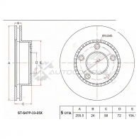 Тормозной диск передний MAZDA BONGO III SAT STS47P3325X 1422810264 93G0 ZD