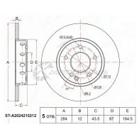 Тормозной диск передний MERCEDES C-CLASS W202 93-00 SAT TU DLT 1422812172 STA2024210212