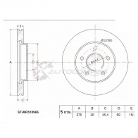 Тормозной диск передний MITSUBISHI AIRTRAK/OUTLANDER CU4/5W/DIAMANTE F31/36/41/CEDIACS5A