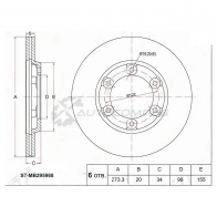 Тормозной диск передний MITSUBISHI CANTER FA510/FB/FE30/FB51 SAT ITC2Y 2S STMB295968 1422813118